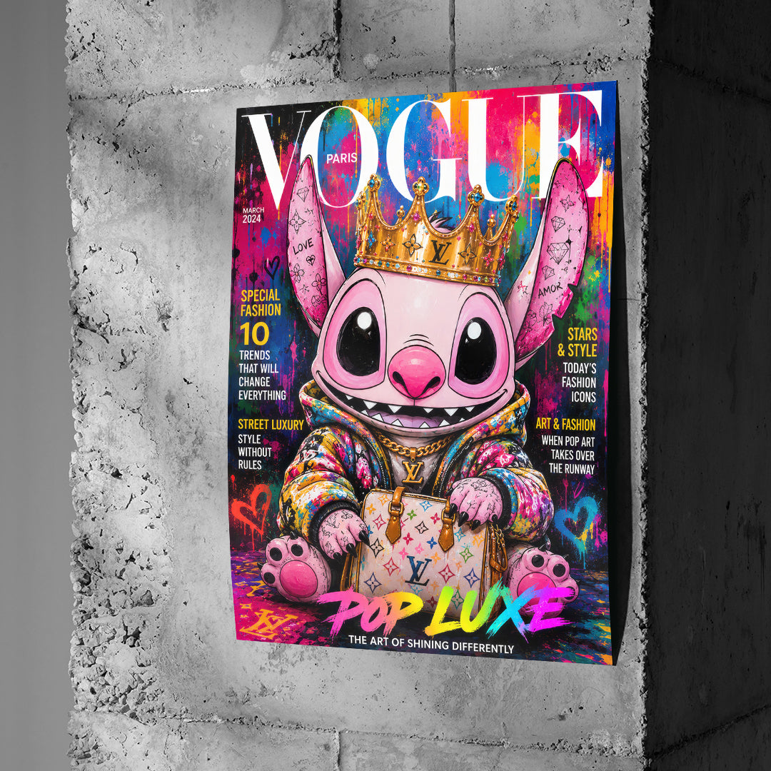 DOTCOMCANVAS Pop Luxe Poster auf Betonwand