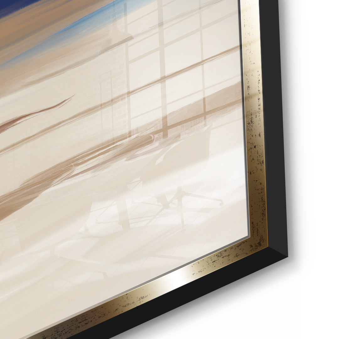 DOTCOMCANVAS A gentle after Acrylglasbild Detailansicht goldener Rahmen