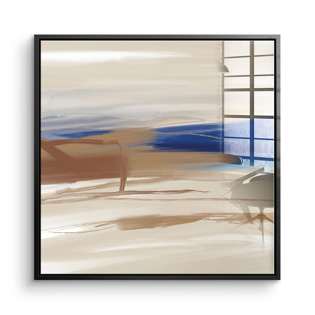 DOTCOMCANVAS A gentle after Acrylglasbild Vorderansicht schwarzer Rahmen