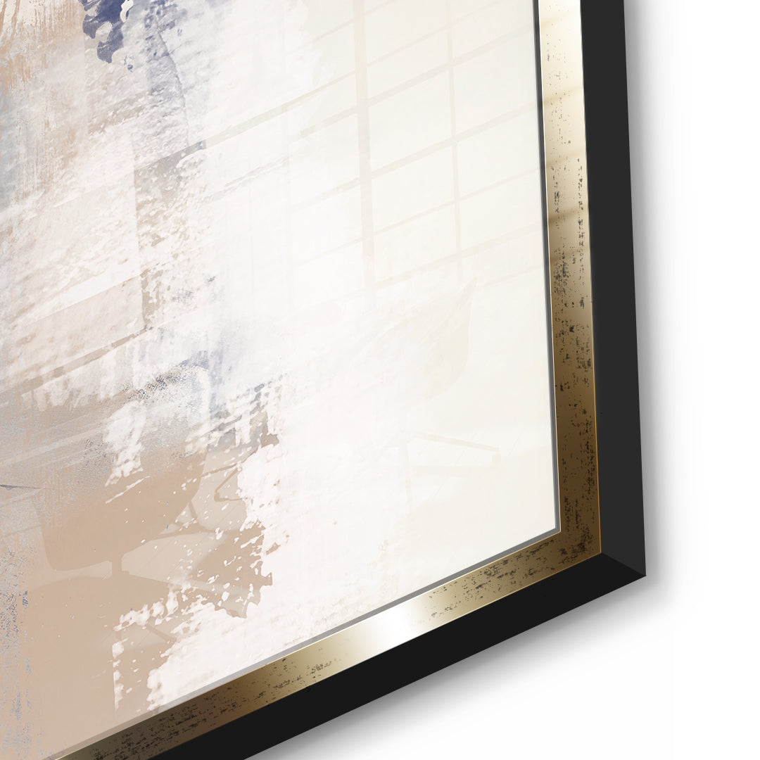 DOTCOMCANVAS A pause that breathed Acrylglasbild Detailansicht goldener Rahmen