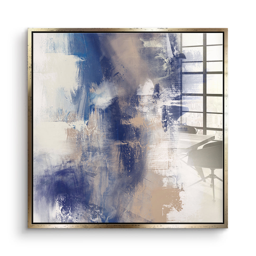 DOTCOMCANVAS A pause that breathed Acrylglasbild Vorderansicht goldener Rahmen