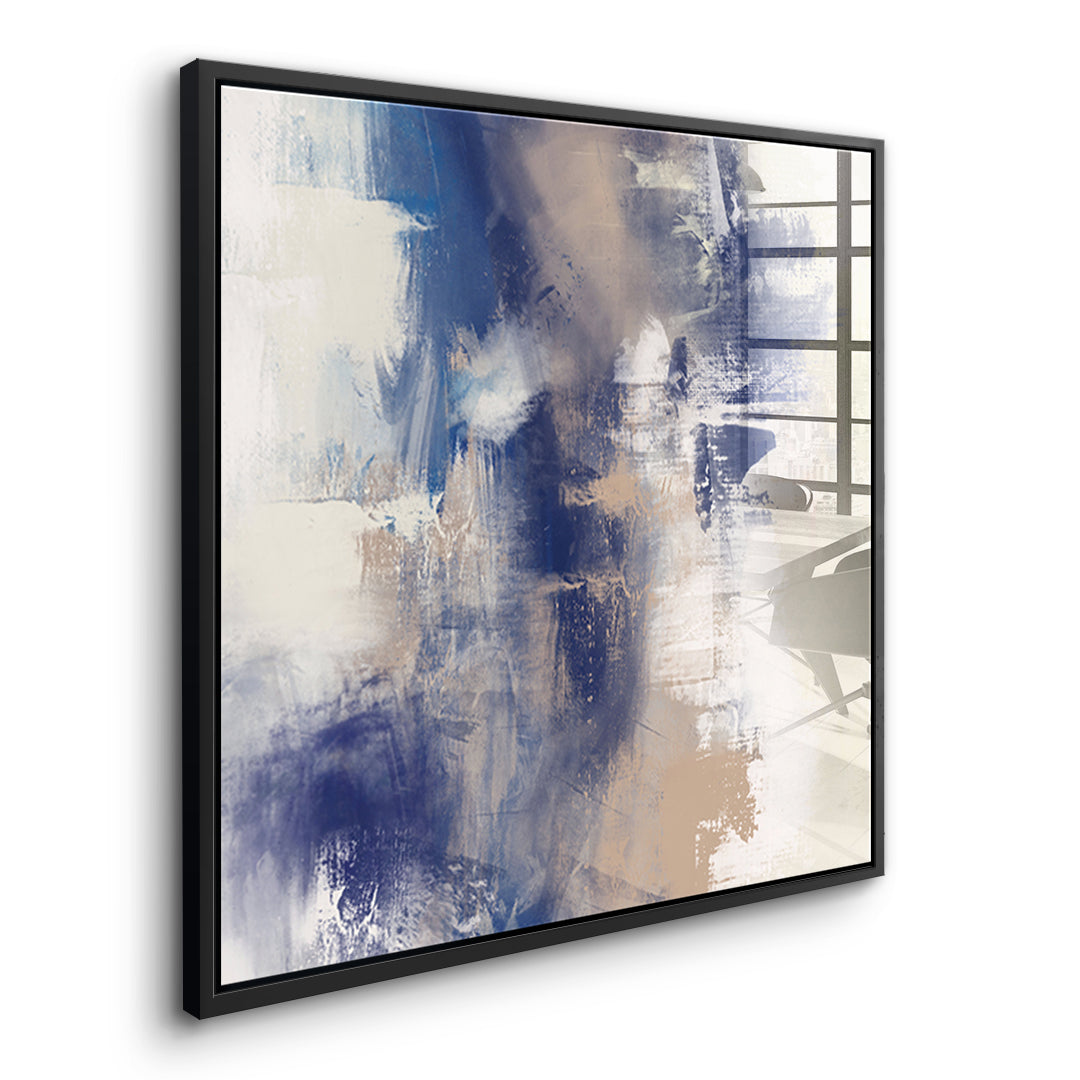 DOTCOMCANVAS A pause that breathed Acrylglasbild Seitenansicht schwarzer Rahmen