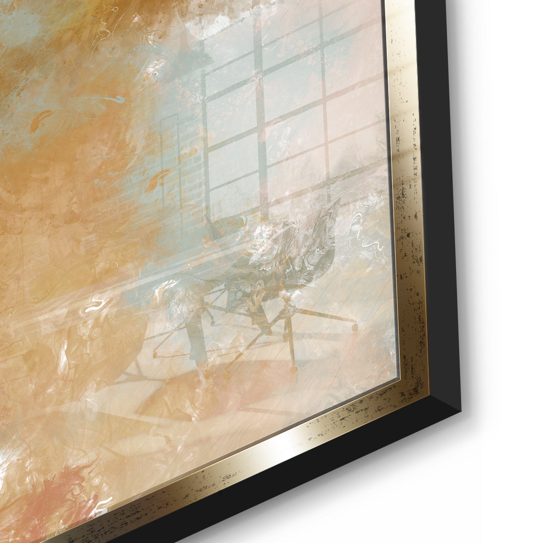 DOTCOMCANVAS A place unspoken Acrylglasbild Detailansicht goldener Rahmen