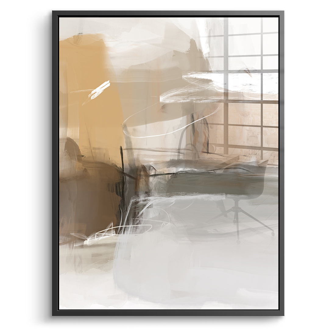 DOTCOMCANVAS Close To My Chest 02 Acrylglasbild Vorderansicht schwarzer Rahmen