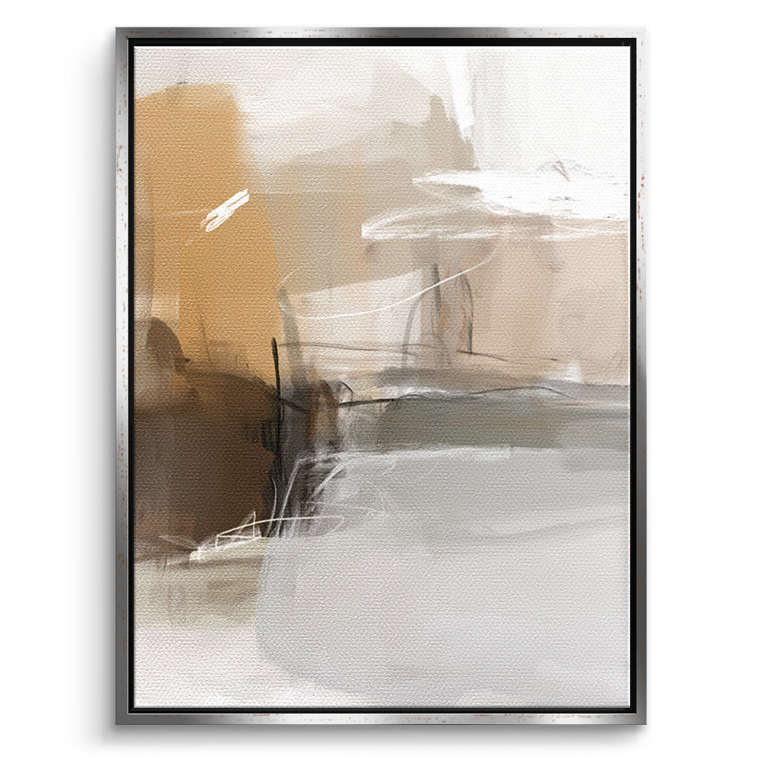 DOTCOMCANVAS Close To My Chest 02 Leinwandbild Vorderansicht silberner Rahmen