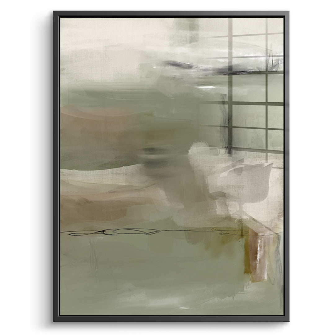 DOTCOMCANVAS Emerald Whispers Acrylglasbild Vorderansicht schwarzer Rahmen