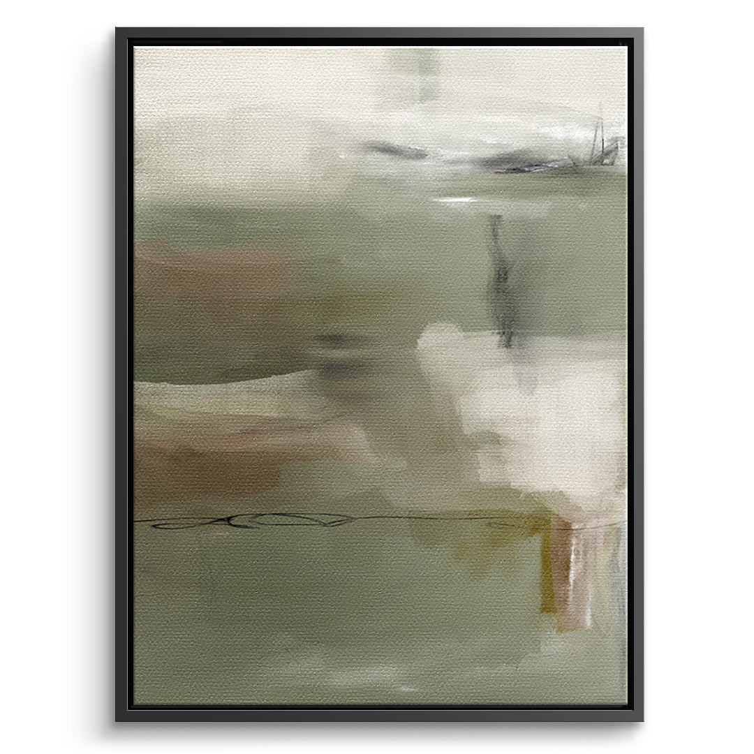 DOTCOMCANVAS Emerald Whispers Leinwandbild Vorderansicht schwarzer Rahmen