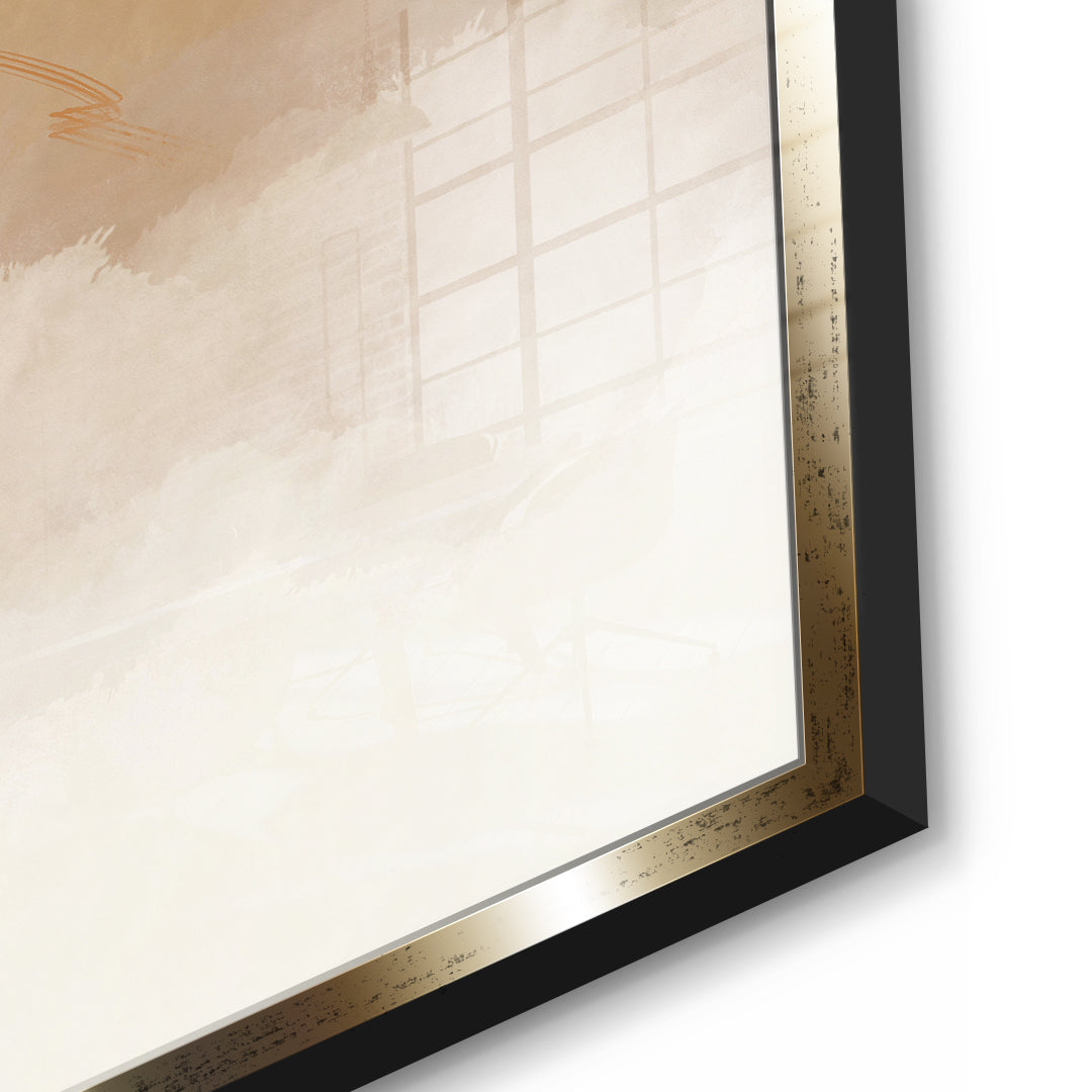 DOTCOMCANVAS In soft time Acrylglasbild Detailansicht goldener Rahmen