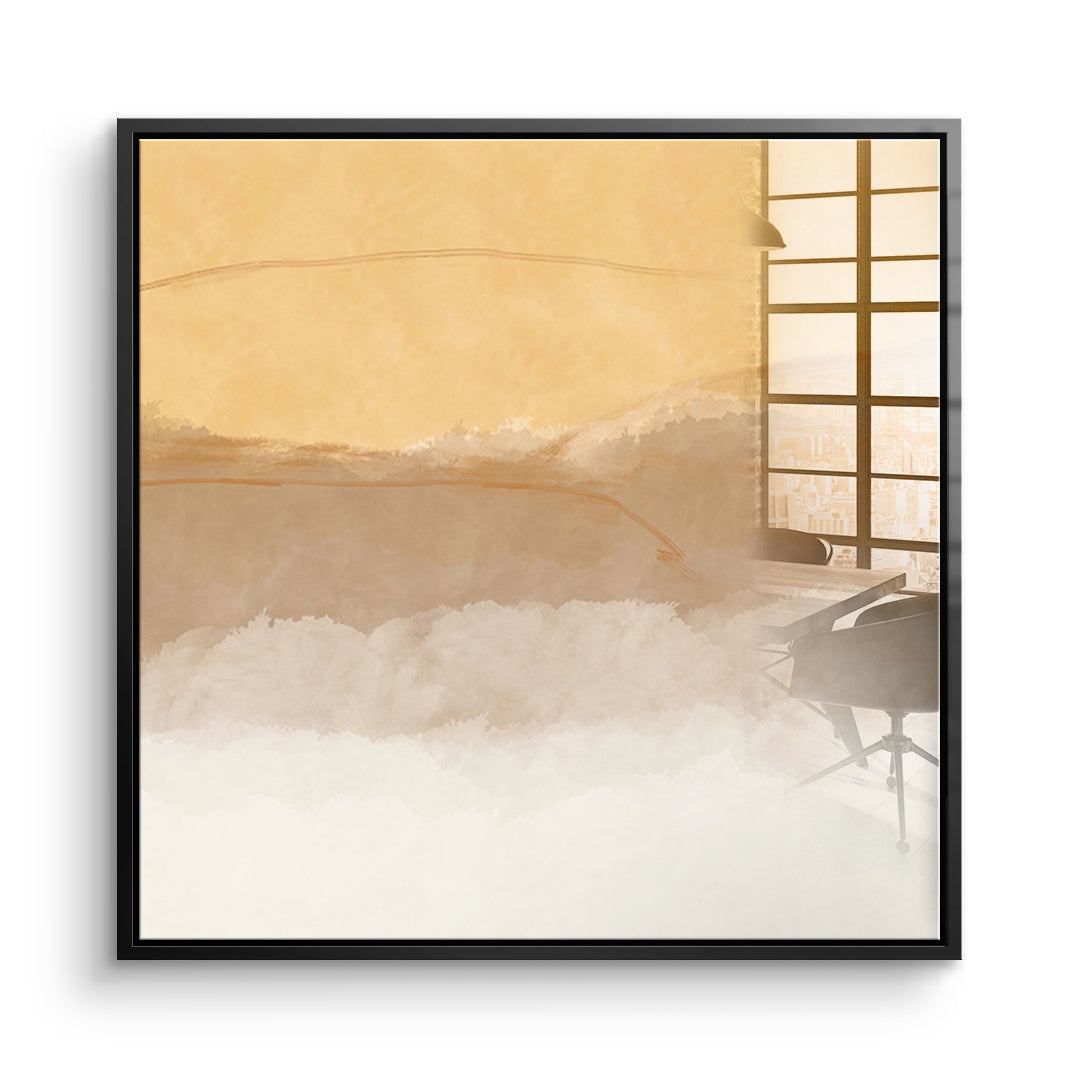 DOTCOMCANVAS In soft time Acrylglasbild Vorderansicht schwarzer Rahmen