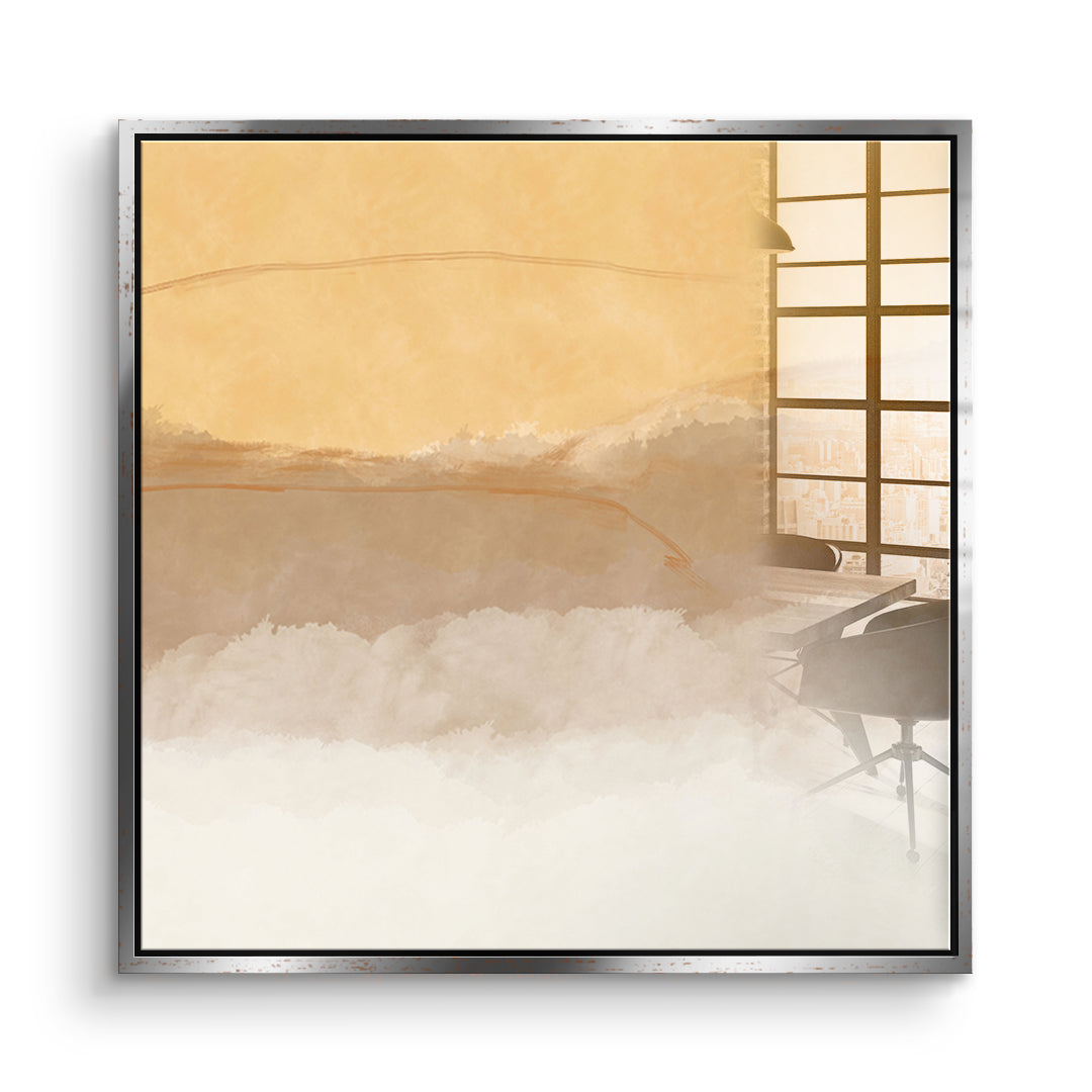 DOTCOMCANVAS In soft time Acrylglasbild Vorderansicht silberner Rahmen
