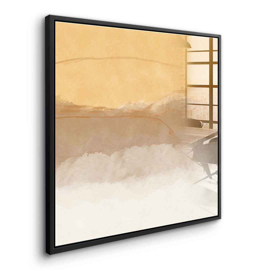 DOTCOMCANVAS In soft time Acrylglasbild Seitenansicht schwarzer Rahmen