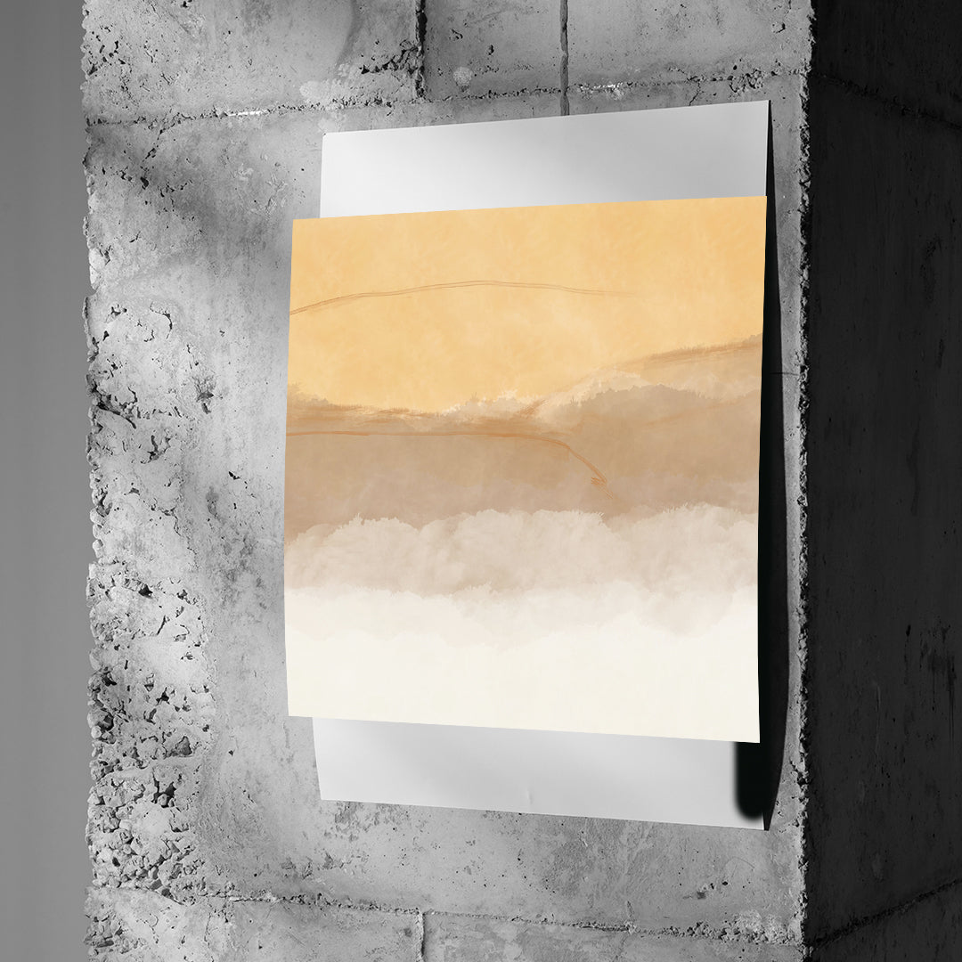DOTCOMCANVAS In soft time Poster an Betonwand