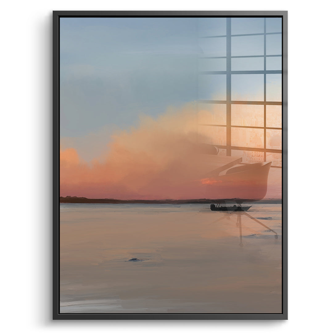 DOTCOMCANVAS Porto Rico Acrylglasbild Vorderansicht schwarzer Rahmen