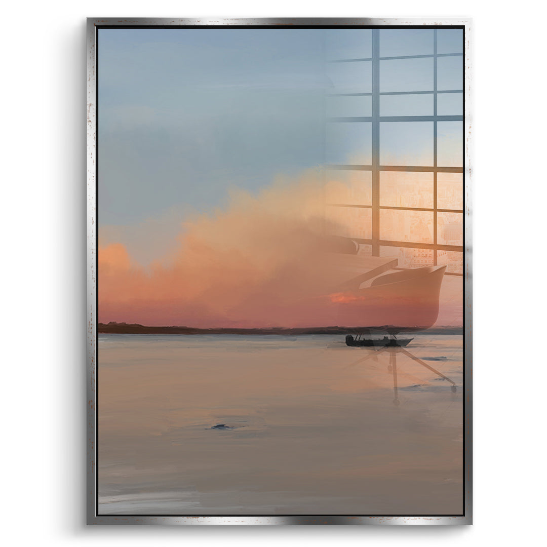 DOTCOMCANVAS Porto Rico Acrylglasbild Vorderansicht silberner Rahmen