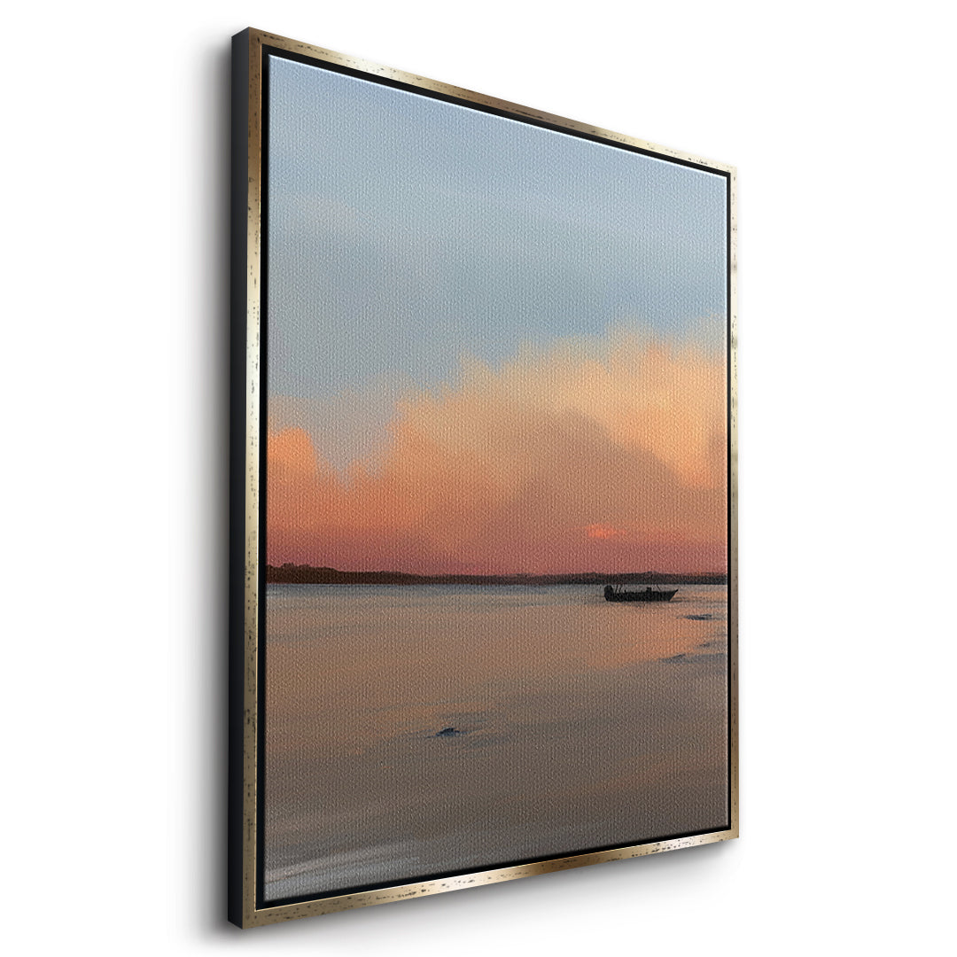 DOTCOMCANVAS Porto Rico Leinwandbild Seitenansicht goldener Rahmen