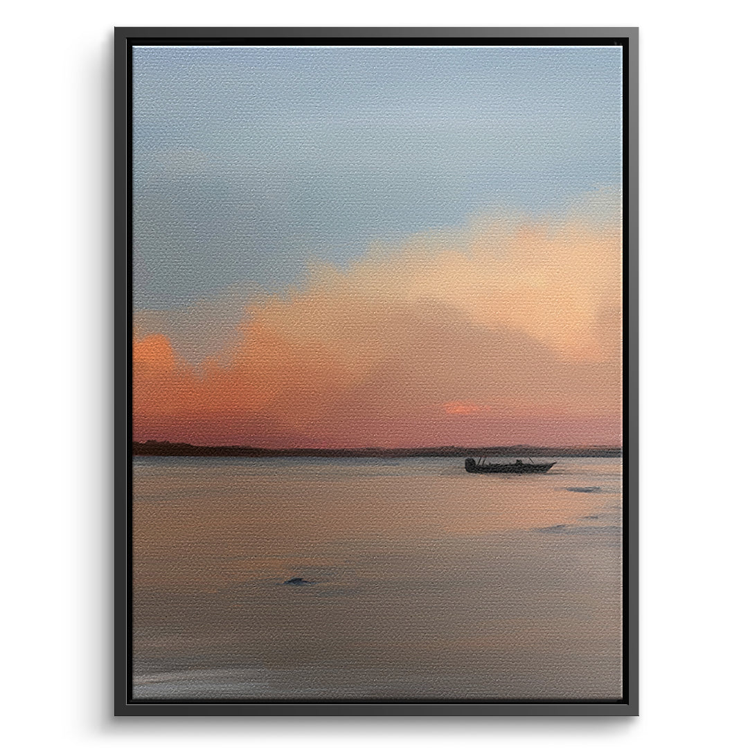 DOTCOMCANVAS Porto Rico Leinwandbild Vorderansicht schwarzer Rahmen
