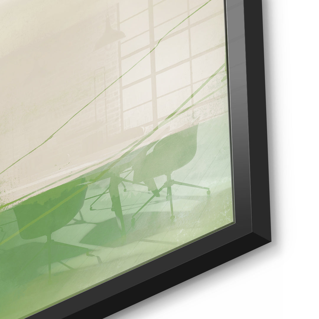 DOTCOMCANVAS What stayed Acrylglasbild Detailansicht schwarzer Rahmen