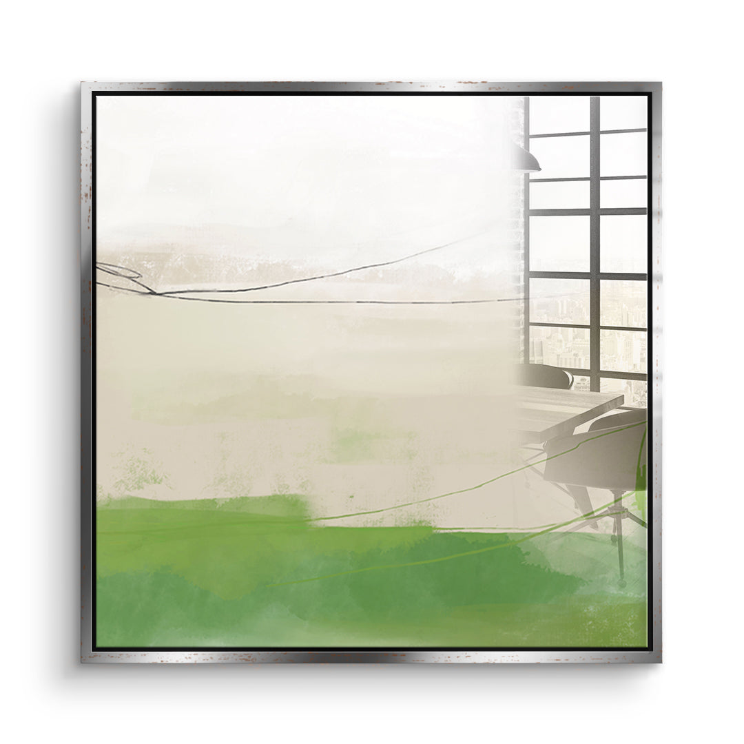 DOTCOMCANVAS What stayed Acrylglasbild Vorderansicht silberner Rahmen