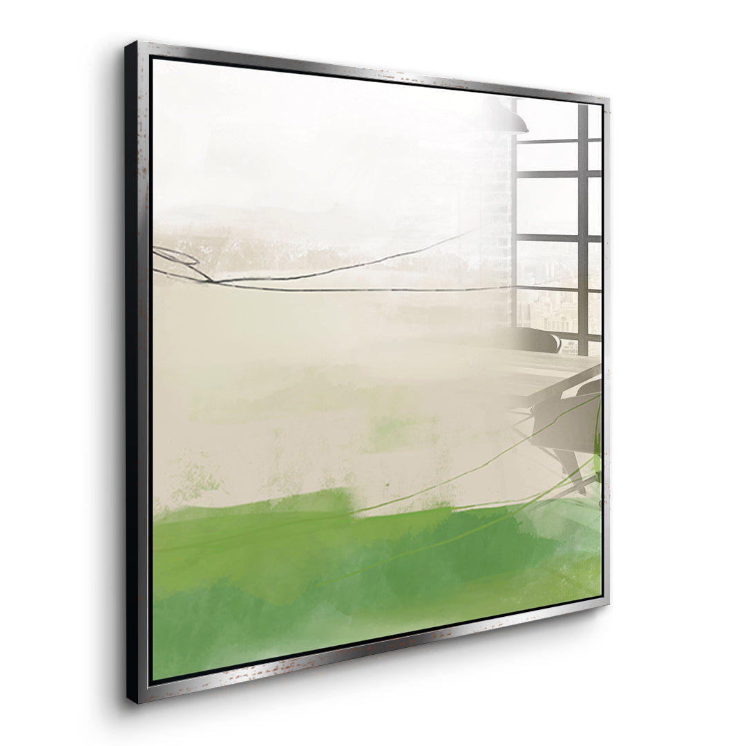DOTCOMCANVAS What stayed Acrylglasbild Seitenansicht silberner Rahmen