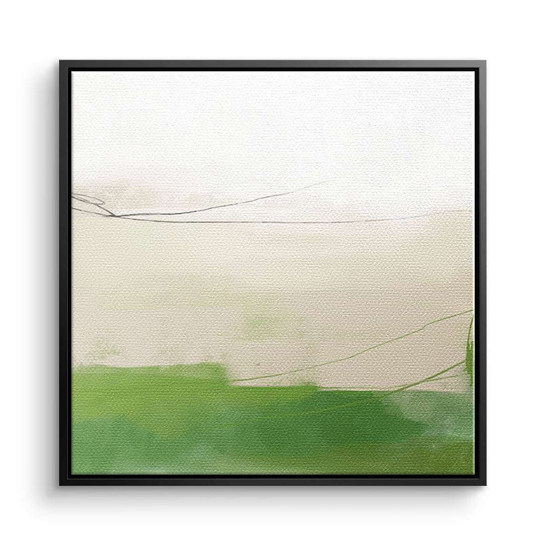 DOTCOMCANVAS What stayed Leinwandbild Vorderansicht schwarzer Rahmen