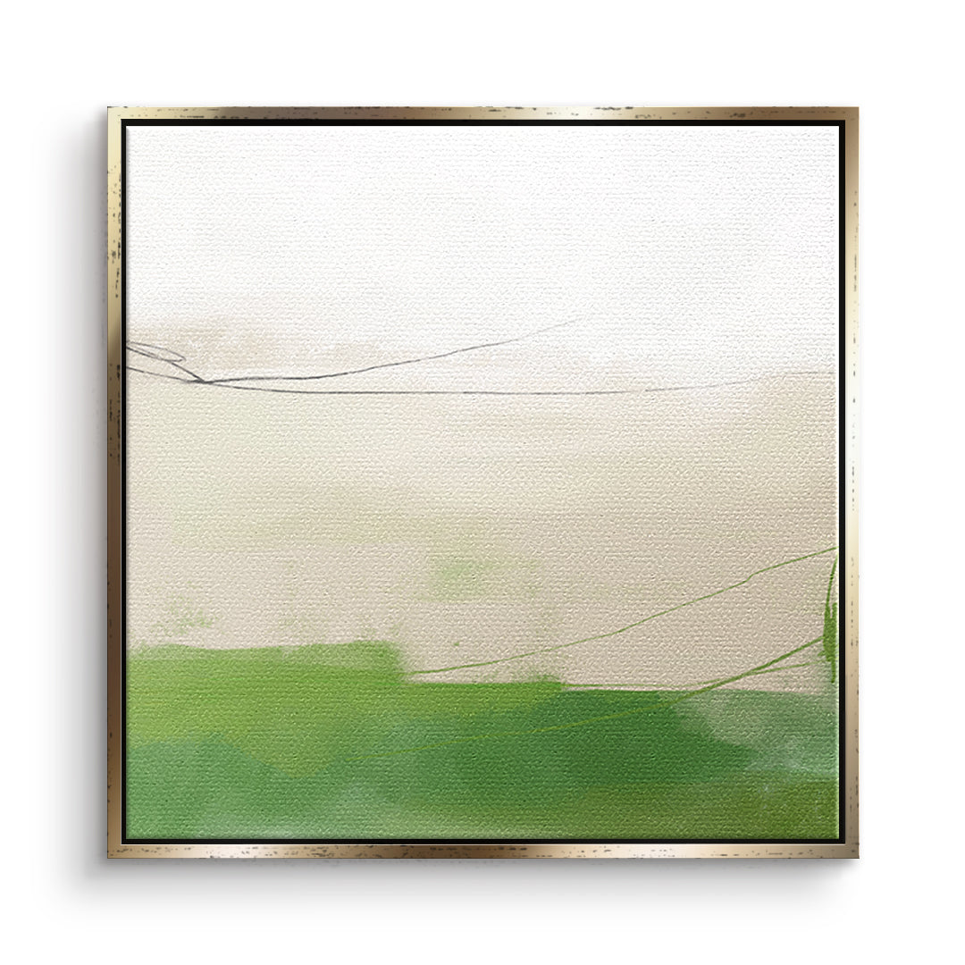 DOTCOMCANVAS What stayed Leinwandbild Vorderansicht goldener Rahmen