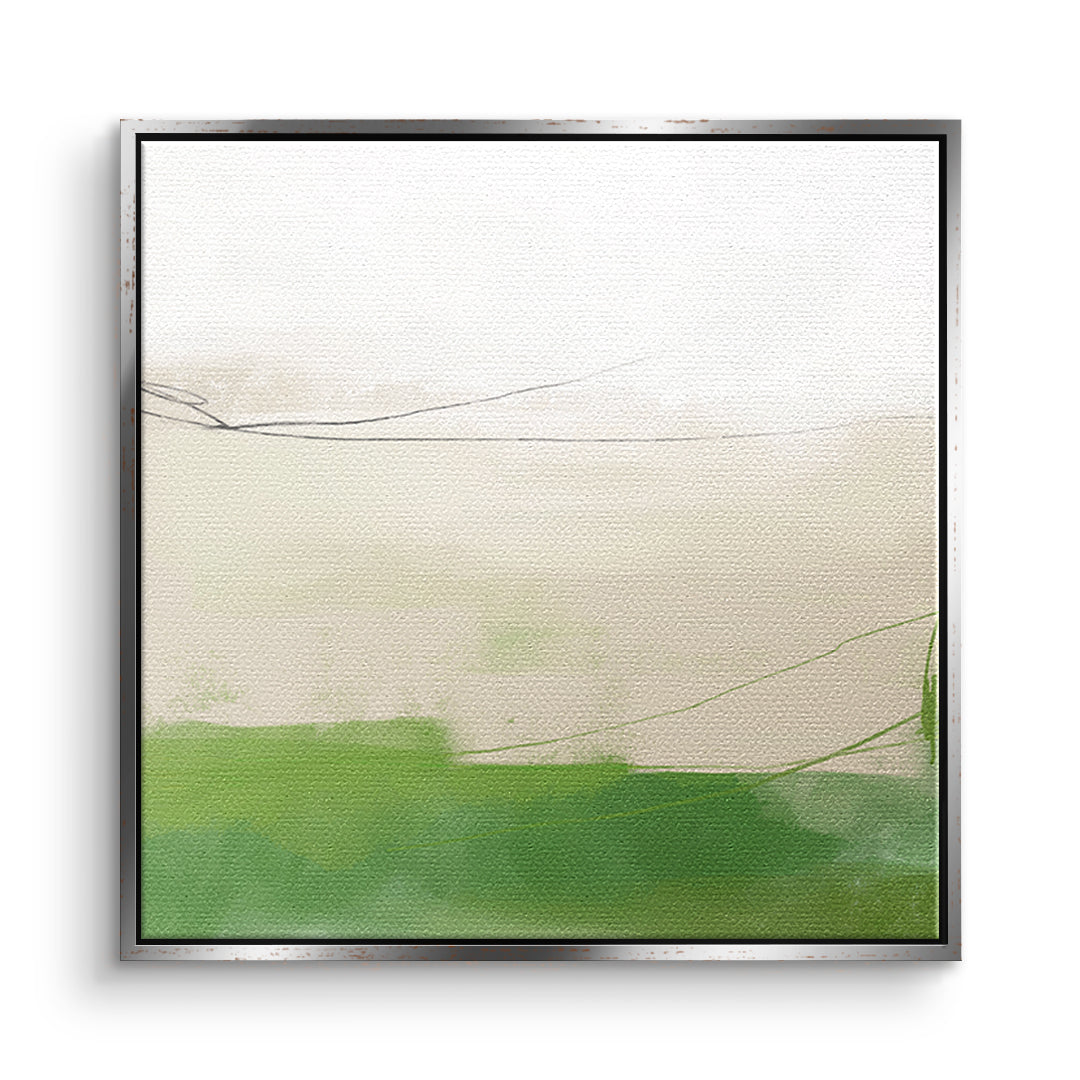 DOTCOMCANVAS What stayed Leinwandbild Vorderansicht silberner Rahmen