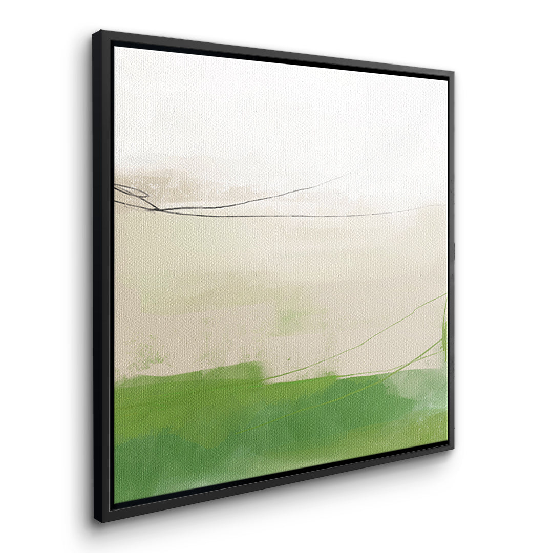 DOTCOMCANVAS What stayed Leinwandbild Seitenansicht schwarzer Rahmen