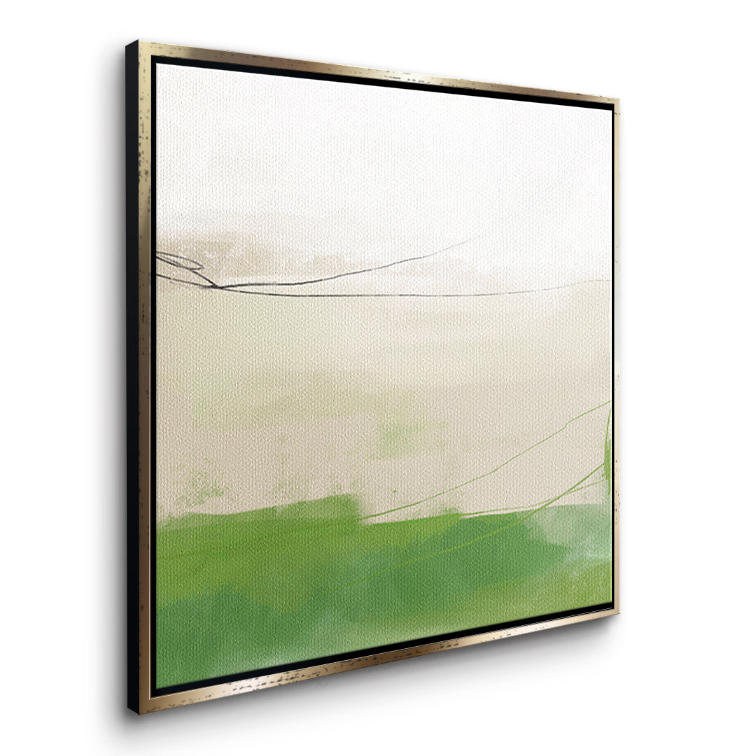 DOTCOMCANVAS What stayed Leinwandbild Seitenansicht goldener Rahmen