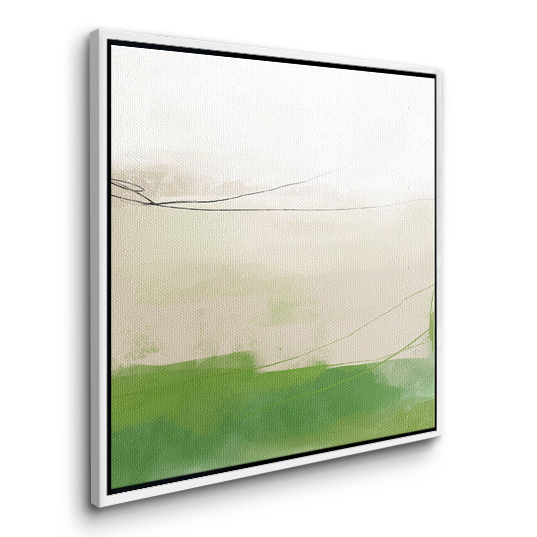 DOTCOMCANVAS What stayed Leinwandbild Seitenansicht weißer Rahmen