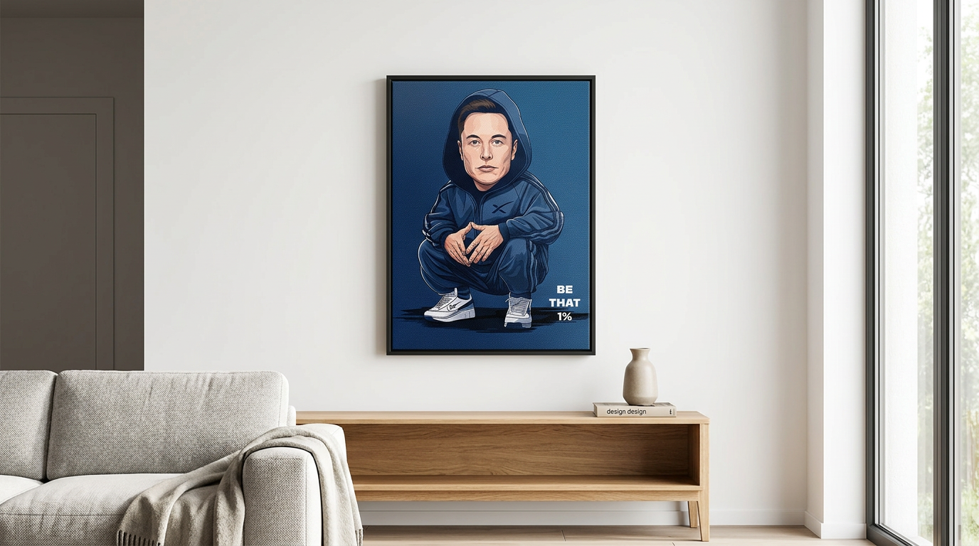 DOTCOMCANVAS Elon Musk Swag Leinwand Banner