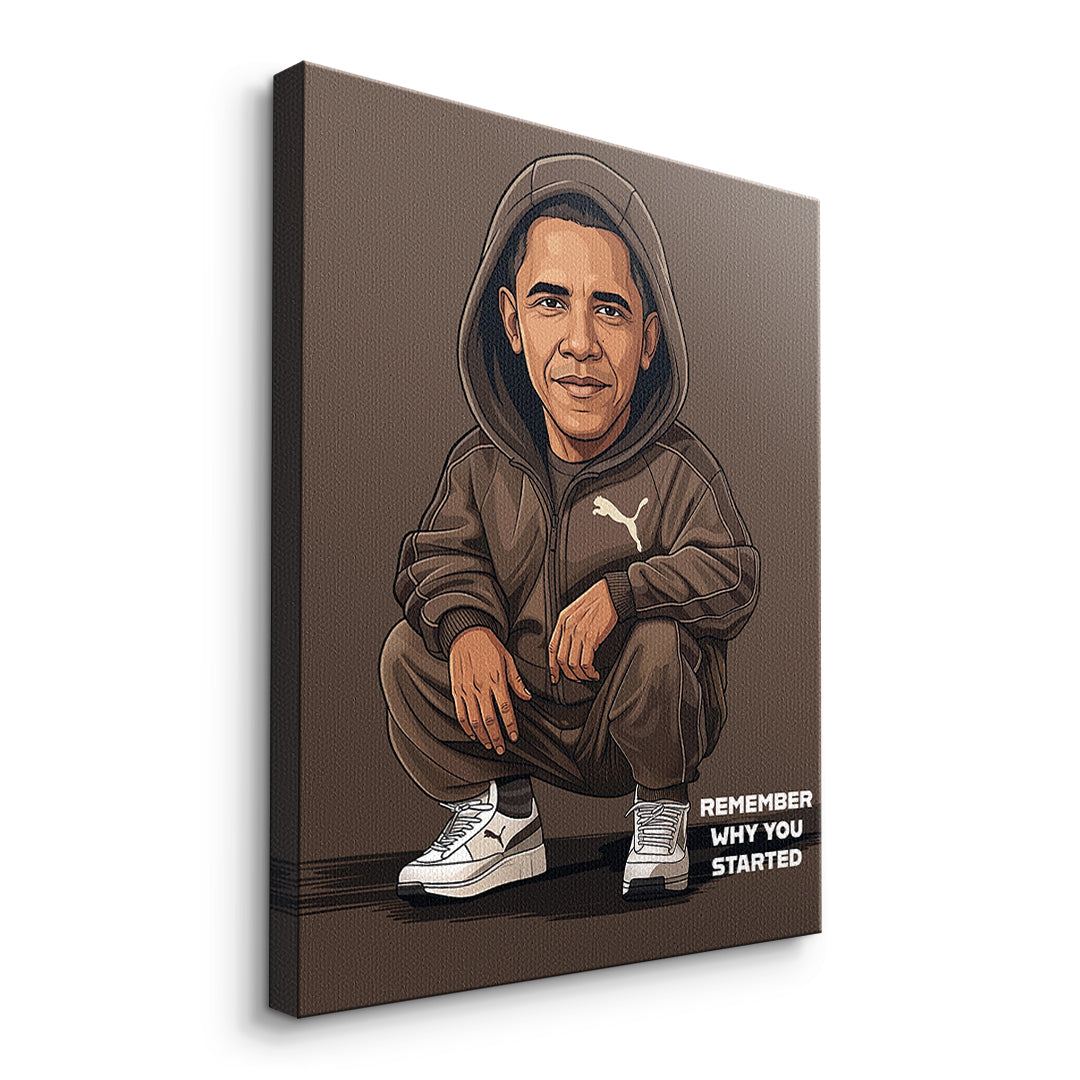 Obama Swag Leinwandbild Seitenansicht