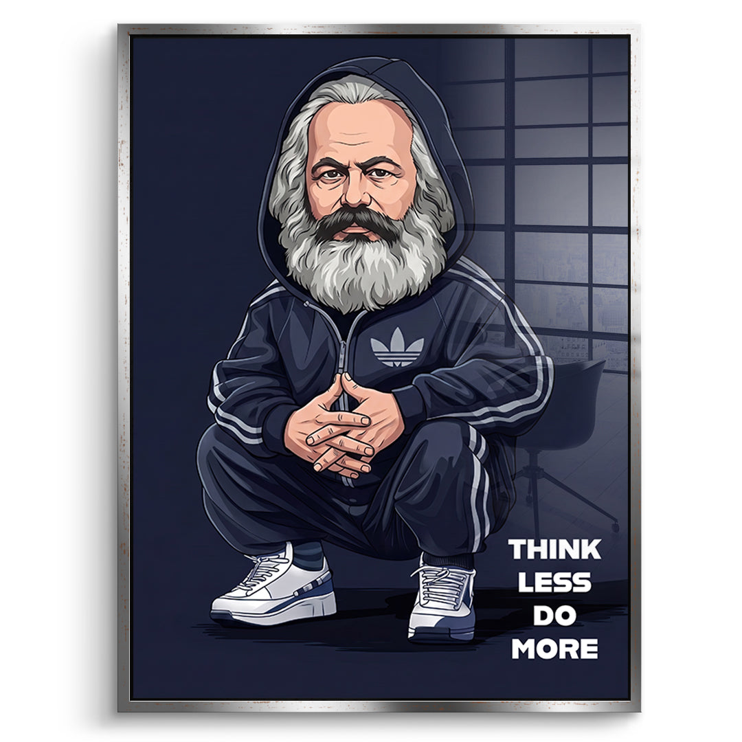 DOTCOMCANVAS Karl Marx Swag Acrylglasbild Vorderansicht Silber