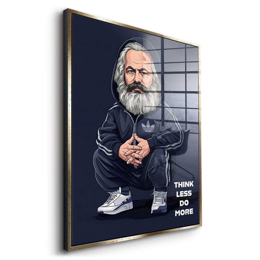 DOTCOMCANVAS Karl Marx Swag Acrylglasbild Seitenansicht Gold