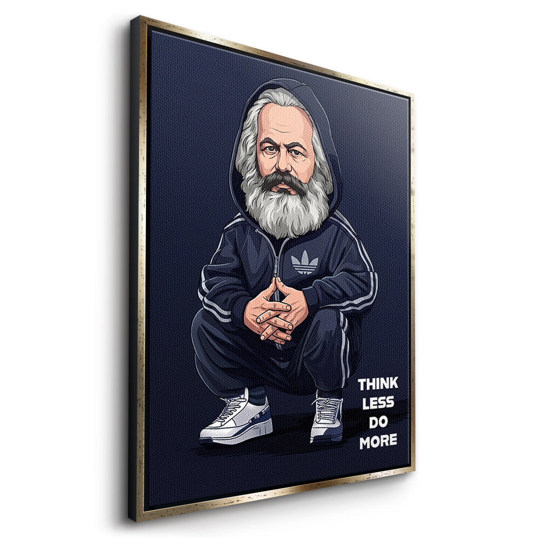 DOTCOMCANVAS Karl Marx Swag Leinwandbild Seitenansicht Gold