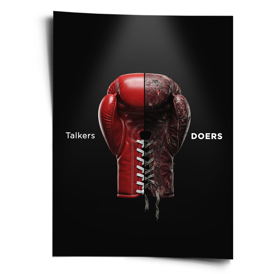 DOTCOMCANVAS Poster Talkers Vs Doers Boxing