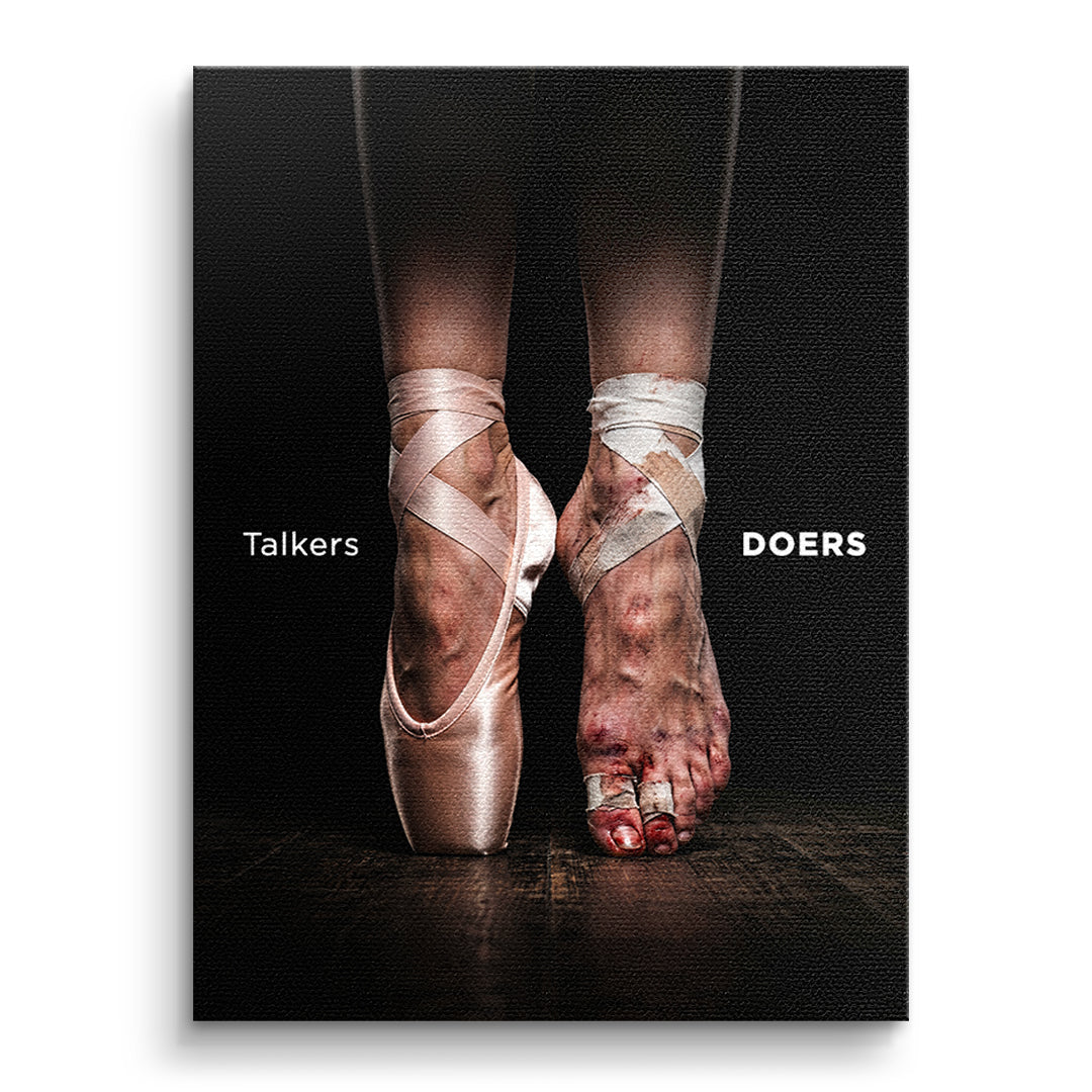 DOTCOMCANVAS Leinwandbild Talkers Vs Doers Ballet ohne Rahmen