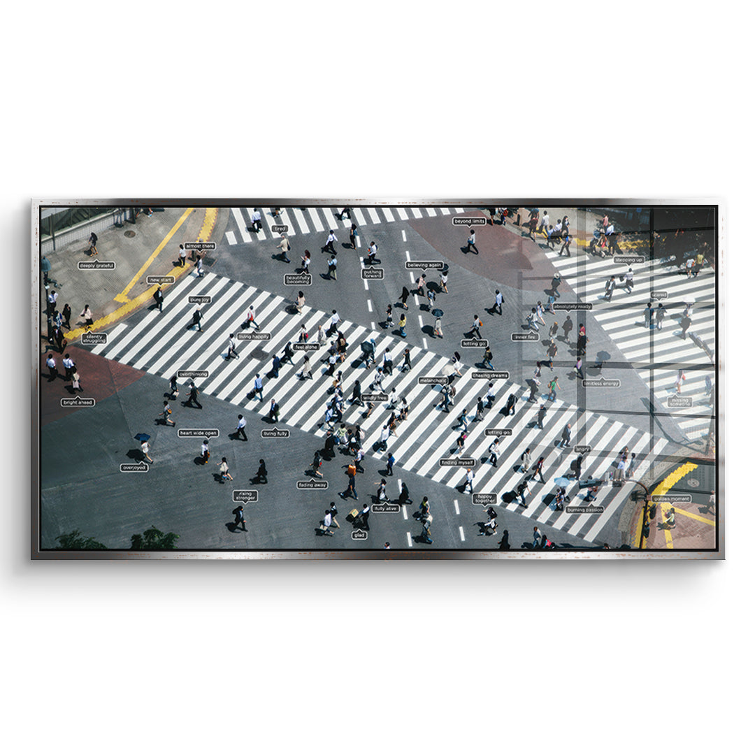DOTCOMCANVAS Small people thing 2.0 Acrylglasbild Vorderansicht Silber