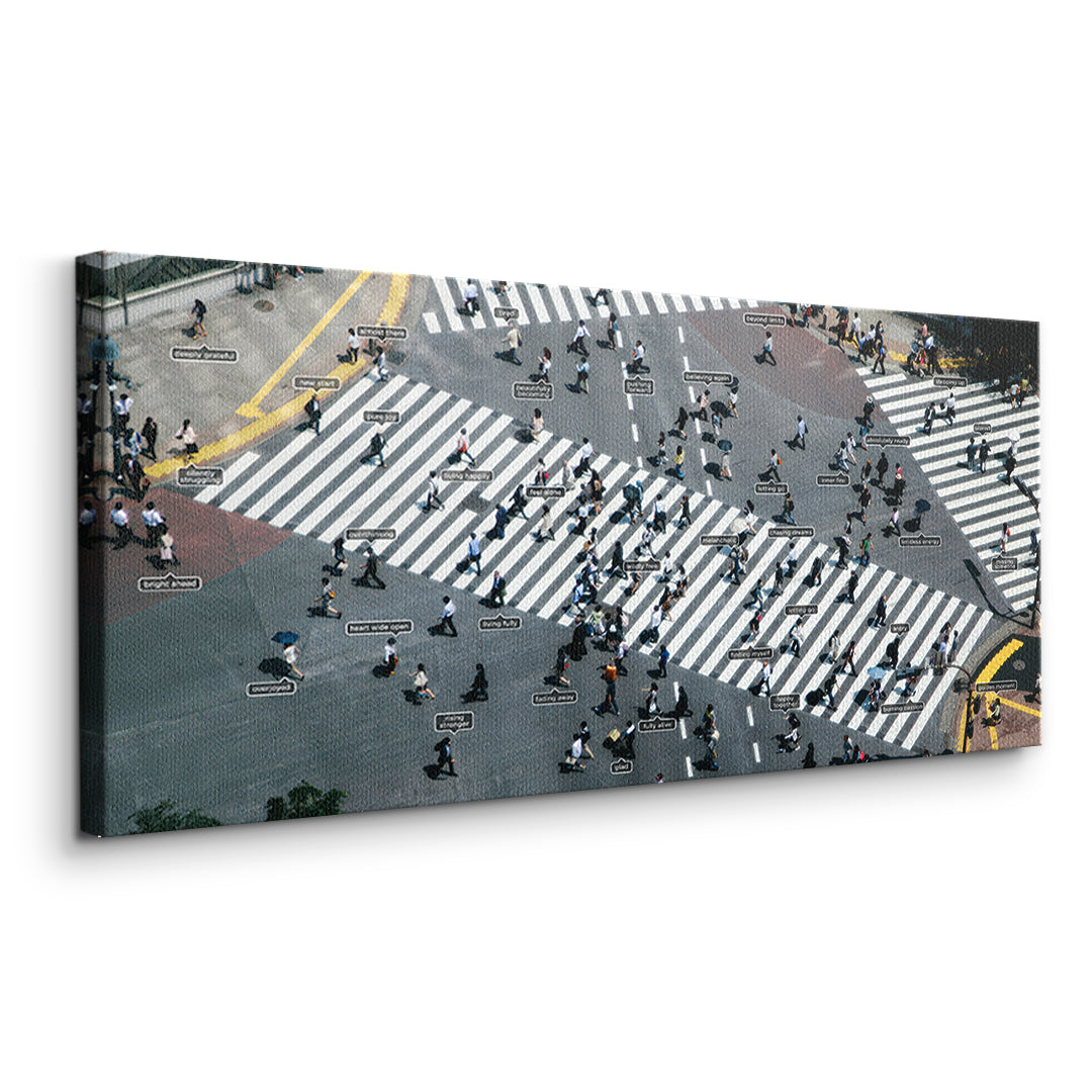 DOTCOMCANVAS Small people thing 2.0 Leinwandbild Seitenansicht ohne Rahmen