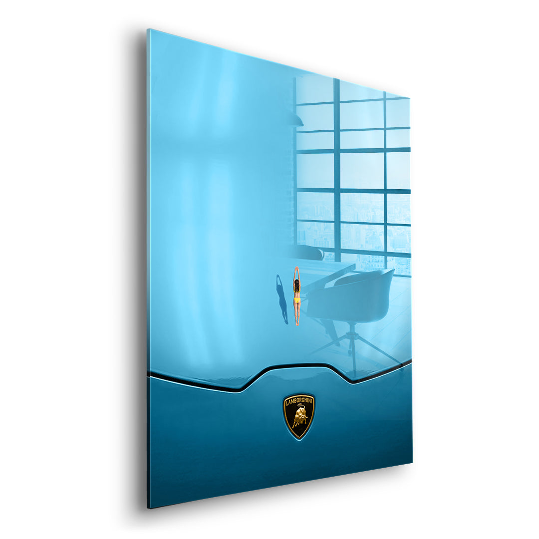 DOTCOMCANVAS Swim on the Hood Acrylglasbild Seitenansicht ohne Rahmen
