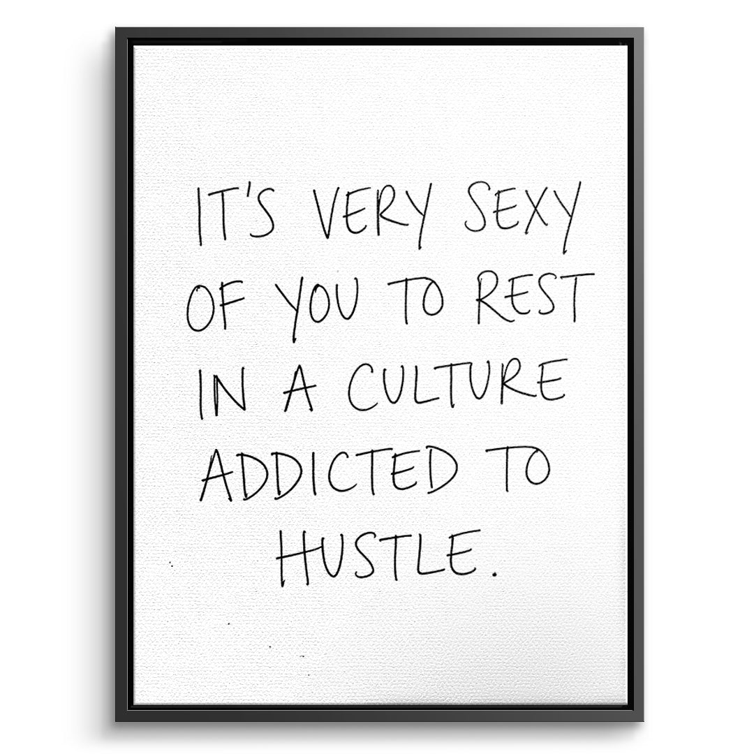 DOTCOMCANVAS It's very Sexy Leinwandbild Vorderansicht schwarzer Rahmen