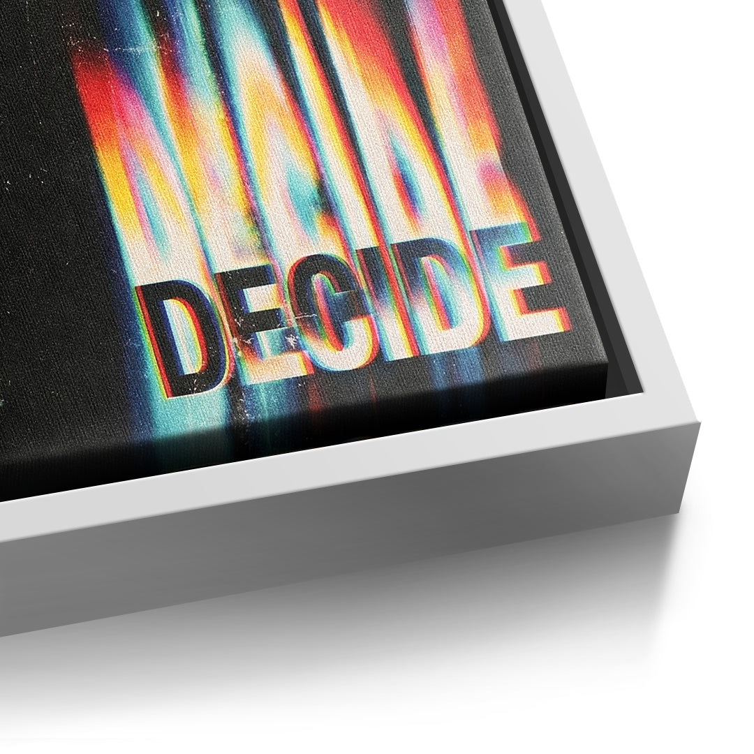 DOTCOMCANVAS One Day or Day One Leinwandbild Detailansicht weißer Rahmen