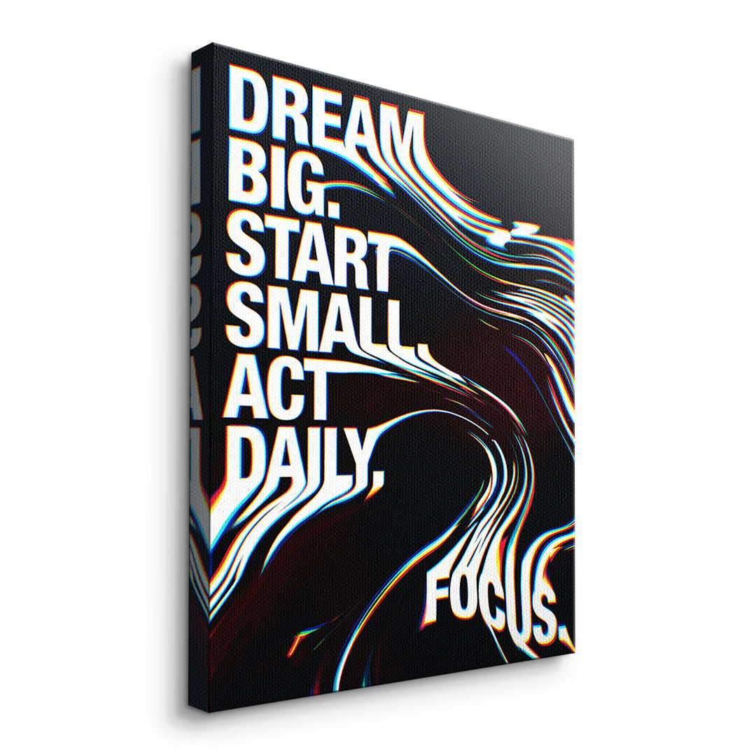 DOTCOMCANVAS Act Daily Leinwandbild Seitenansicht Ohne Rahmen