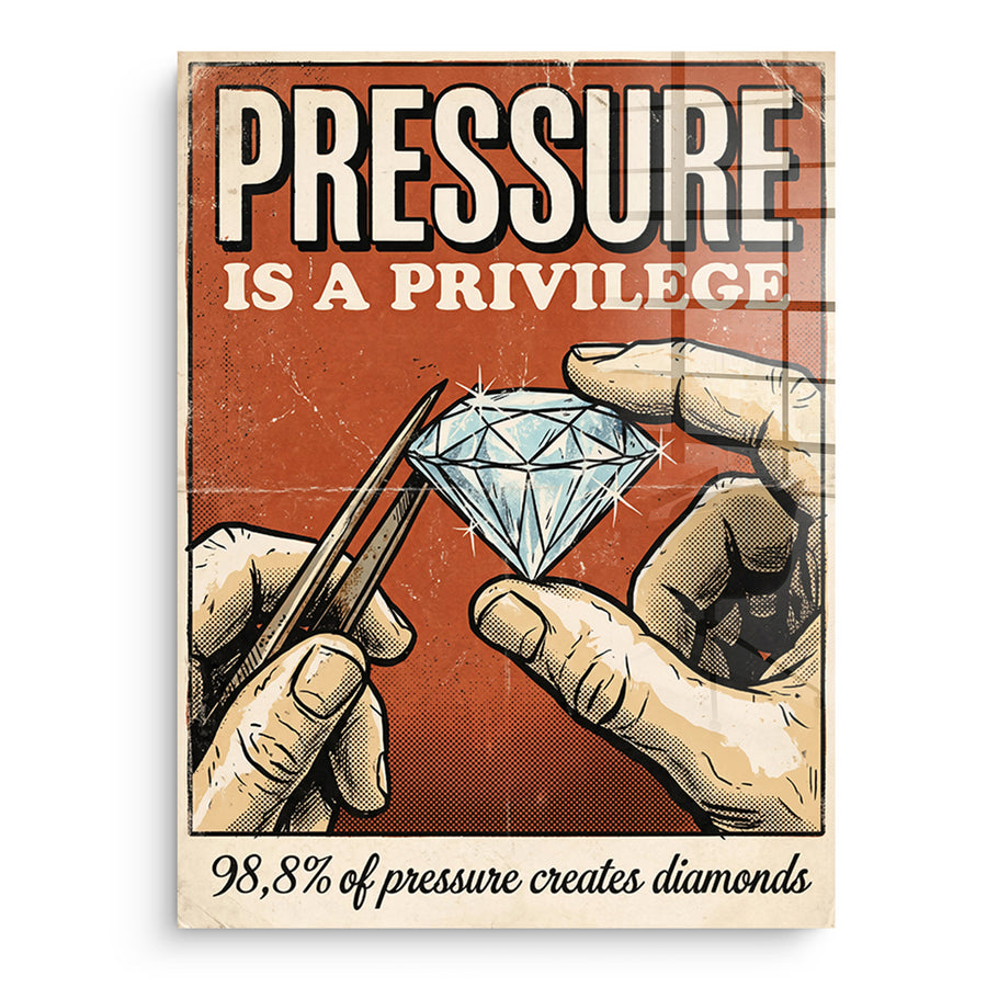 Pressure Is A Privilege - Acrylglas – Vorderseite