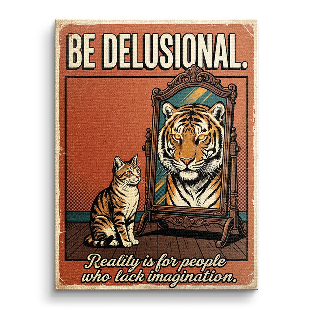 DOTCOMCANVAS Leinwandbild Be Delusional ohne Rahmen