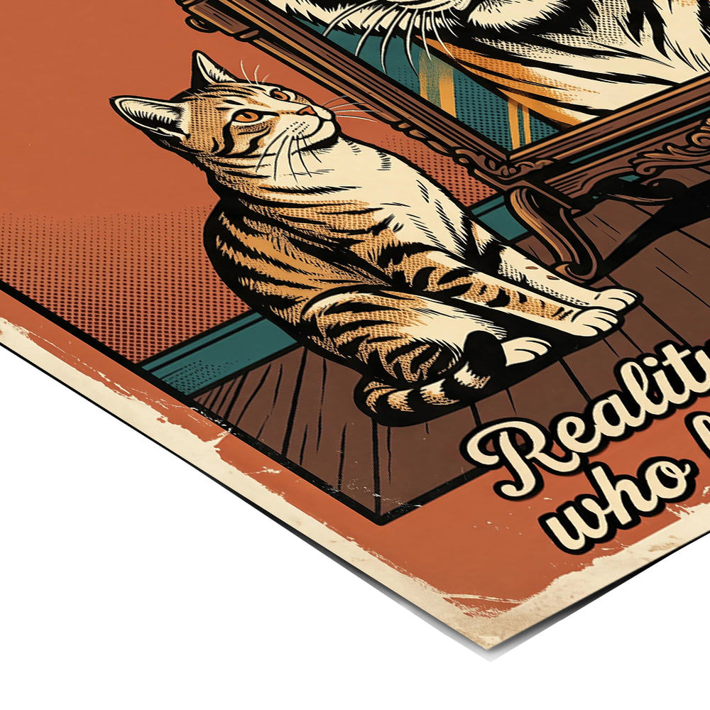 Eckdetail des Posters Be Delusional