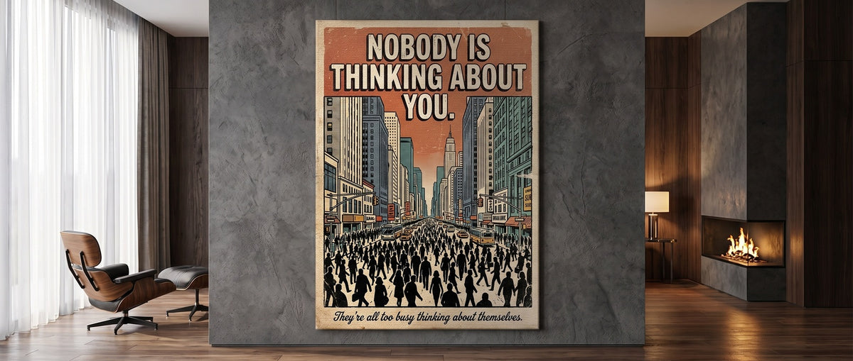 Leinwandbild Nobody Is Thinking About You Website Banner