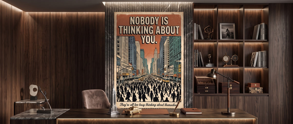 Poster Nobody Is Thinking About You Website Banner