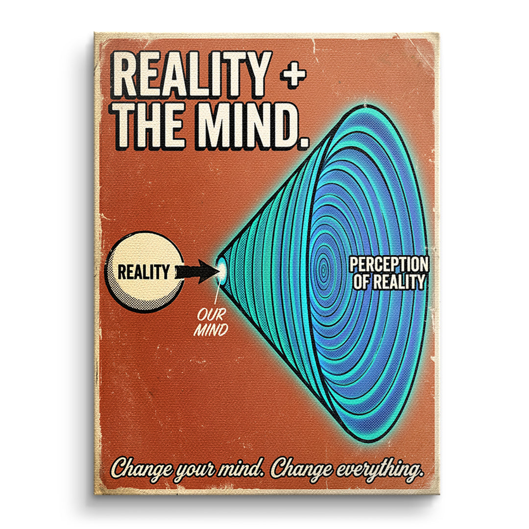 DOTCOMCANVAS Leinwandbild Reality + The Mind ohne Rahmen