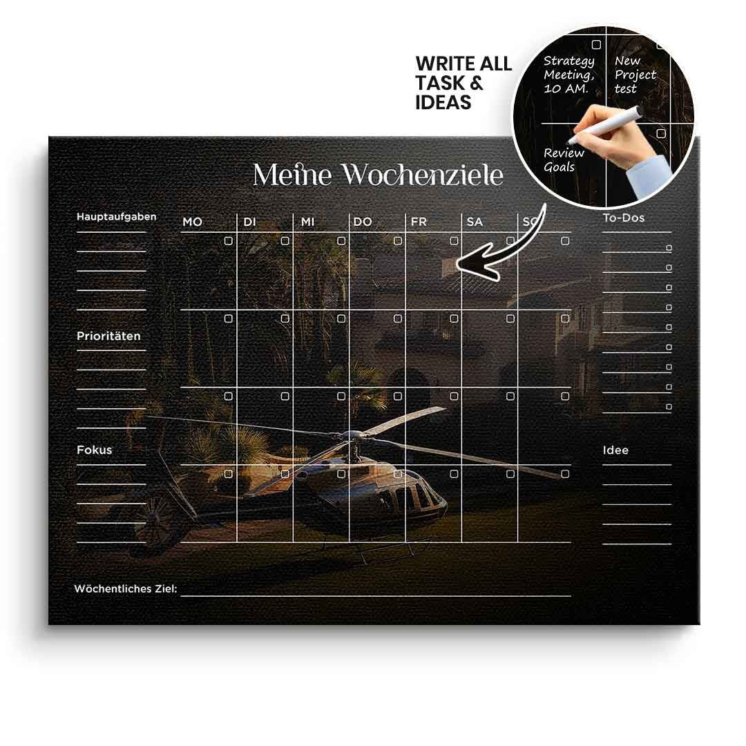 DOTCOMCANVAS Leinwandbild Success Planner 2.0 (Deutsch) ohne Rahmen
