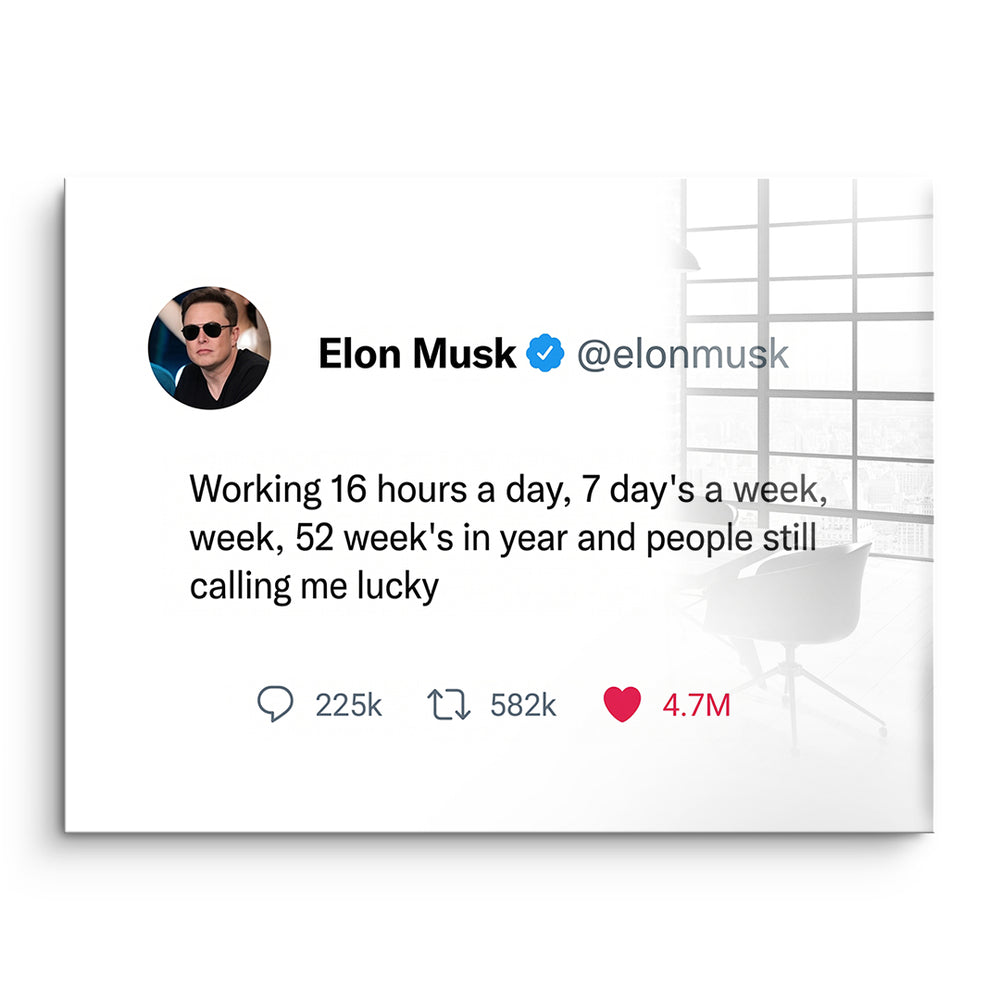 DOTCOMCANVAS Acrylglasbild Twite Elon Musk ohne Rahmen